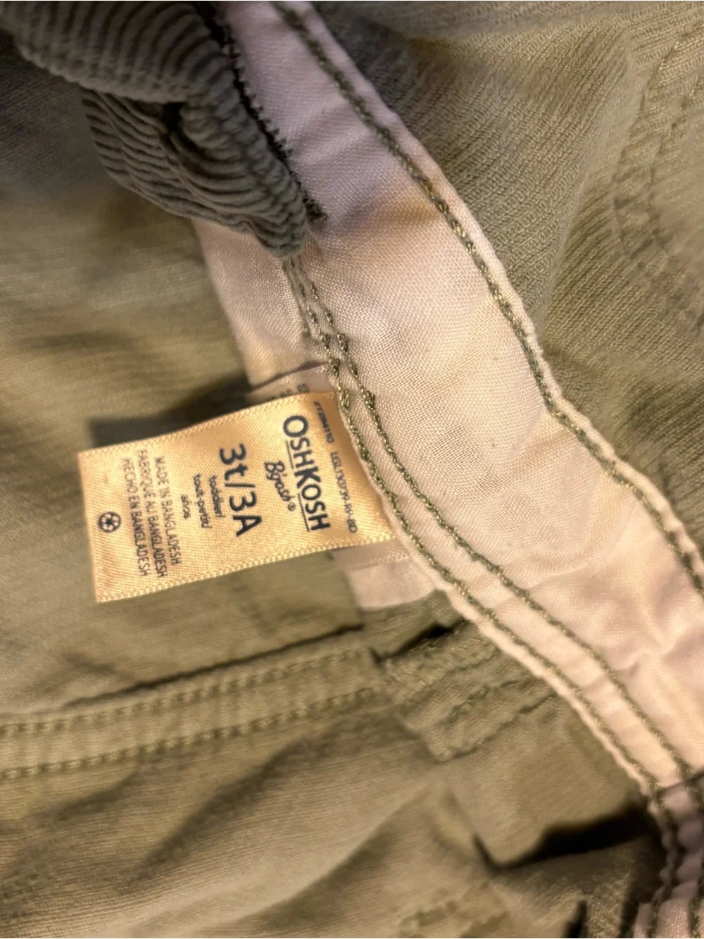 OshKosh B'gosh Olive Green Corduroy Overalls One-Piece